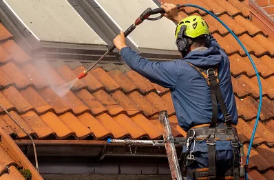 Démoussage et hydrofuge de toiture à Luze